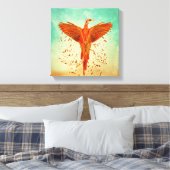 Phoenix Rising - Mixed Media Leinwanddruck (Insitu (Schlafzimmer))