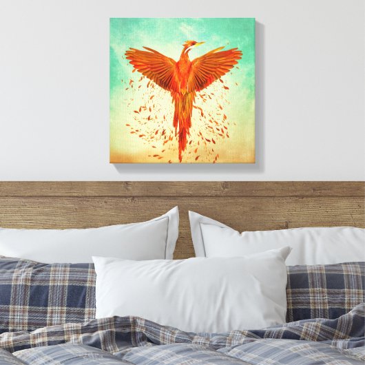 Phoenix Rising - Mixed Media Leinwanddruck (Insitu (Schlafzimmer))