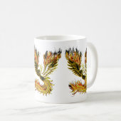 Phoenix Rising - Mythischer Vogel des Feuers und d Kaffeetasse (VorderseiteRechts)