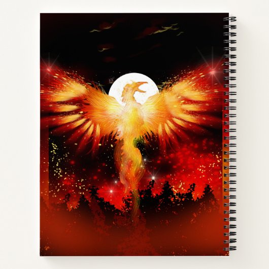 Phoenix Rising-Notebook Notizblock (Rückseite)