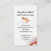 *~* Phoenix Rising Pine Tree Orange Burgund Rot Visitenkarte (Rückseite)