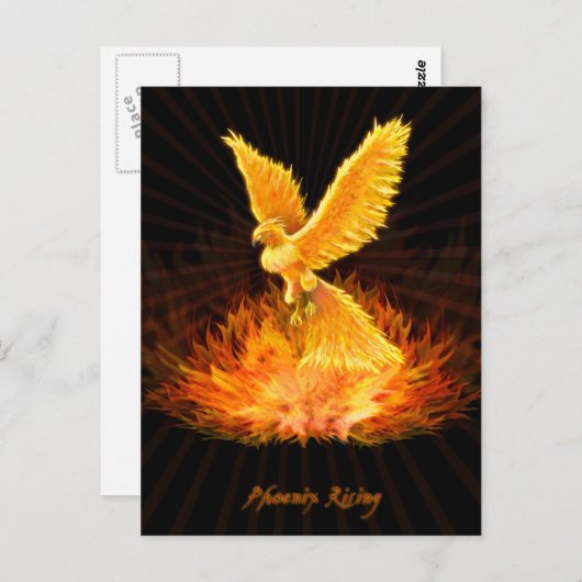 Phoenix Rising Postkarte (Vorne/Hinten)