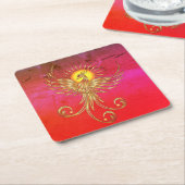 Phoenix Rising Rechteckiger Pappuntersetzer (angewinkelt)