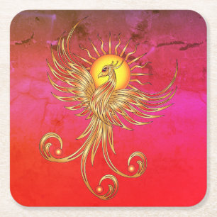 Phoenix Rising Rechteckiger Pappuntersetzer