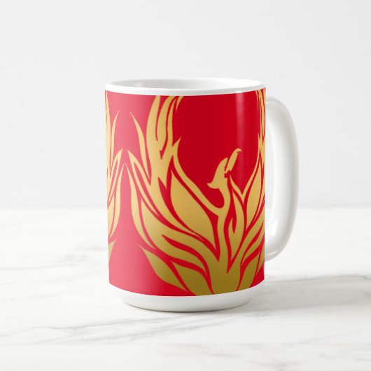 Phoenix Rising Red Kaffeetasse (VorderseiteRechts)