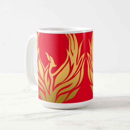 Phoenix Rising Red Kaffeetasse (Vorderseite Links)