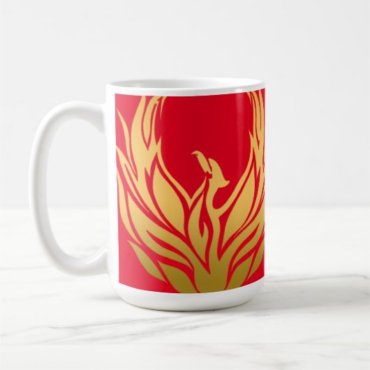 Phoenix Rising Red Kaffeetasse (Links)