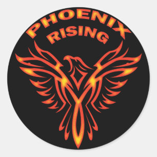 PHOENIX RISING RUNDER AUFKLEBER