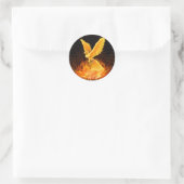Phoenix Rising Runder Aufkleber (Tasche)
