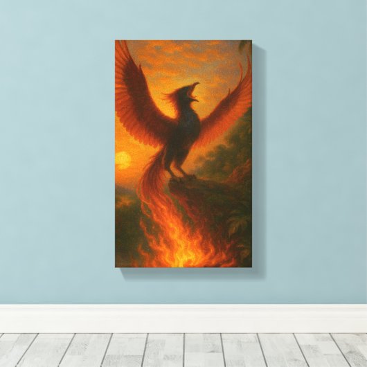 Phoenix Rising — Signature Acrylic | Orrin Studios Leinwanddruck (Insitu (Holzboden))