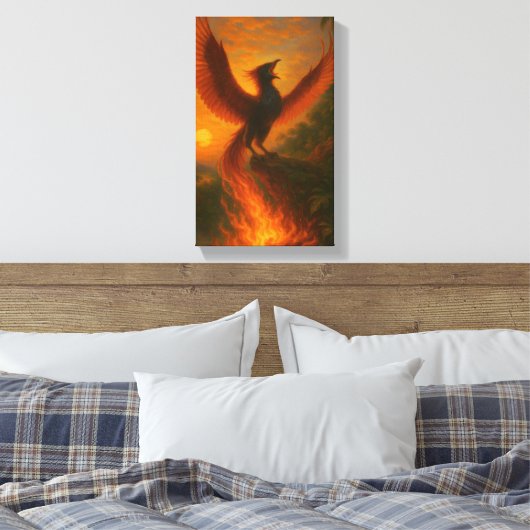 Phoenix Rising — Signature Acrylic | Orrin Studios Leinwanddruck (Insitu (Schlafzimmer))
