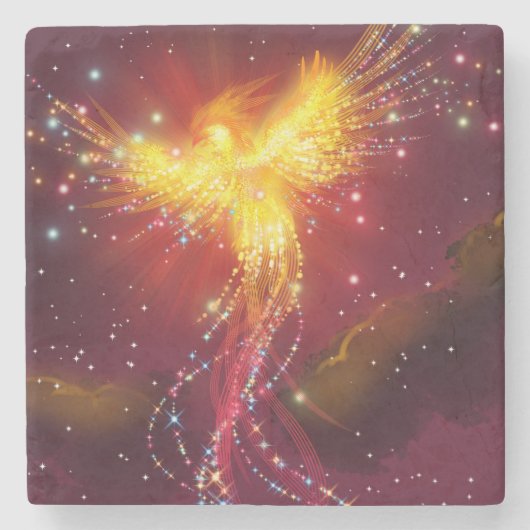 Phoenix Rising Steinuntersetzer (Vorderseite)