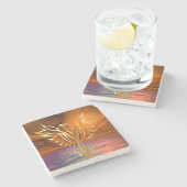 Phoenix Rising Steinuntersetzer (Seitenansicht)