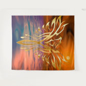 Phoenix Rising Tapestry Wandteppich (Vorderseite (Horizontal))