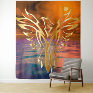 Phoenix Rising Tapestry Wandteppich