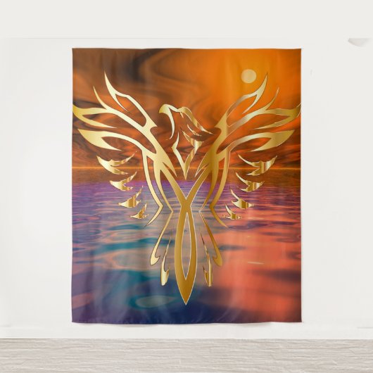 Phoenix Rising Tapestry Wandteppich (Vorderseite)