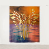 Phoenix Rising Teppich Wandteppich (Vorderseite)