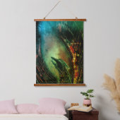 Phoenix Rising Wandteppich Mit Holzrahmen (Schlafzimmer)