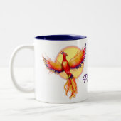 Phoenix Rising Zweifarbige Tasse (Links)
