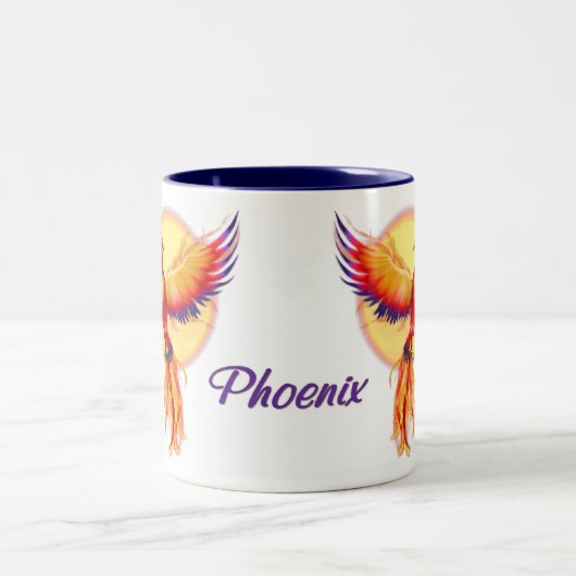 Phoenix Rising Zweifarbige Tasse (Mittel)