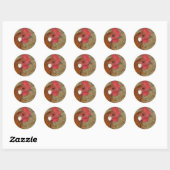 Phoenix Rooster Classic Round Sticker (Blatt)