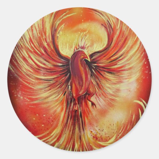 Phoenix Runder Aufkleber (Vorderseite)