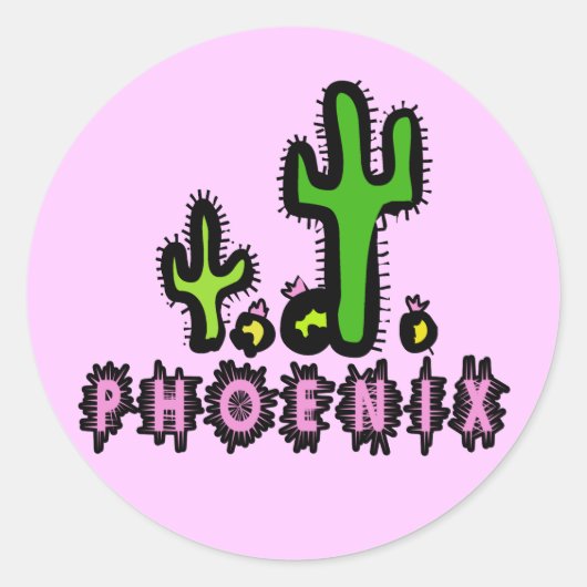 Phoenix Runder Aufkleber (Vorderseite)