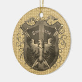 Phoenix Schild Keramik Ornament (Links)