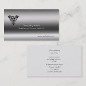 Phoenix, schwarz auf gebürstetem Stahl Visitenkarte (Vorne/Hinten)