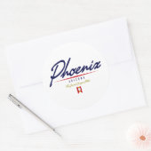 Phoenix Script Runder Aufkleber (Umschlag)