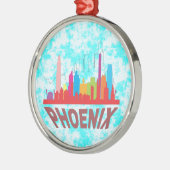 Phoenix Silbernes Ornament (Links)