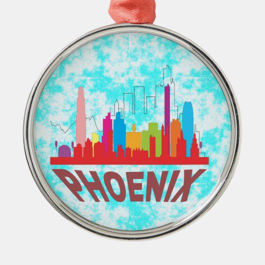 Phoenix Silbernes Ornament (Vorne)
