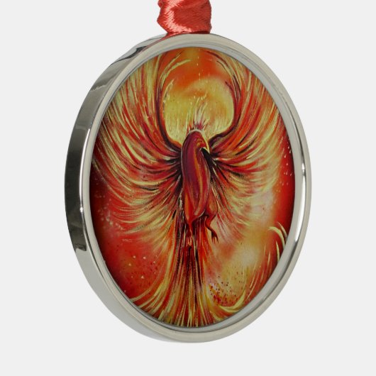 Phoenix Silbernes Ornament (Rechts)