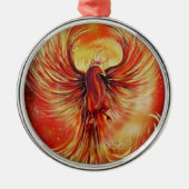 Phoenix Silbernes Ornament (Vorne)