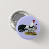 Phoenix: Silver Duckwing Pair Button (Vorne & Hinten)