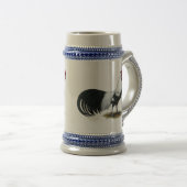 Phoenix: Silver Duckwing Rooster Bierglas (VorderseiteRechts)