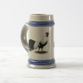 Phoenix:  Silver Duckwing Rooster Bierglas (Vorderseite Links)