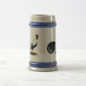 Phoenix:  Silver Duckwing Rooster Bierglas (Mittel)