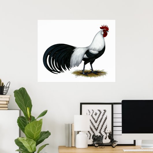 Phoenix: Silver Duckwing Rooster Poster (Heimbüro)