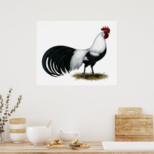 Phoenix: Silver Duckwing Rooster Poster (Küche)