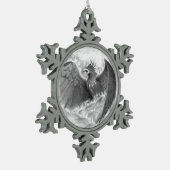 Phoenix-Skizze-Verzierung Schneeflocken Zinn-Ornament (Links)