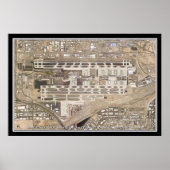Phoenix Sky Harbor Intl Airport Satellite Karte Poster (Vorne)