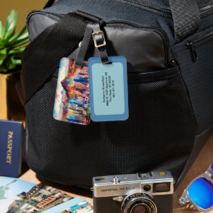 Phoenix Skyline Abstrakte Kunst Gepäckanhänger