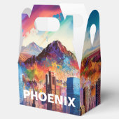 Phoenix Skyline Abstrakte Kunst Geschenkschachtel (Geöffnet)
