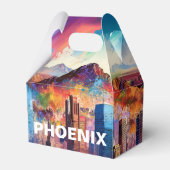 Phoenix Skyline Abstrakte Kunst Geschenkschachtel (Vorderseite)