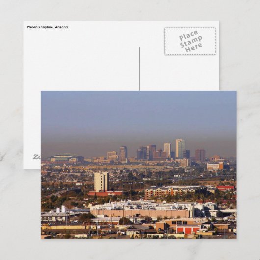 Phoenix Skyline, Arizona Postkarte (Vorne/Hinten)