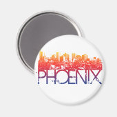 Phoenix Skyline Design Magnet (Vorderseite/Rückseite)