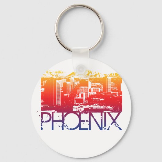 Phoenix Skyline Design Schlüsselanhänger (Vorderseite)