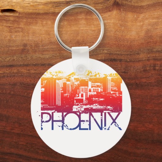 Phoenix Skyline Design Schlüsselanhänger (Vorderseite)