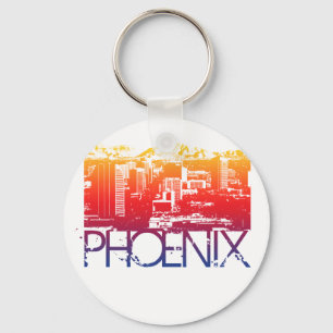 Phoenix-Skyline-Entwurf Schlüsselanhänger
